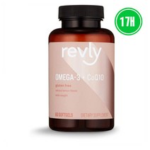 Revly 오메가3 1250mg 레몬맛 CoQ10 EPA DHA 60캡슐 해외, 1개