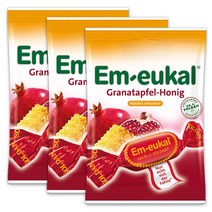 Emeukal 엠오이칼 석류 꿀 캔디 목캔디, 3EA, 75g