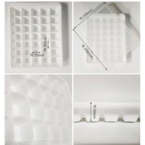 얼음 트레이 제빙기 각얼음 아이스 냉동고 얼음틀 만들기 메이커 보관통 제빙틀 (뚜껑 35칸)