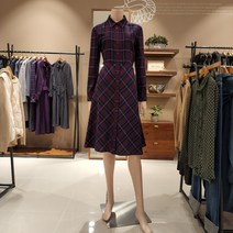 BCBG_모니카 체크 원피스 B2C8O624