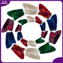 견고한 어쿠스틱 기타 핑거 픽 Plectrums 셀룰로이드 엄지 Mediator 무작위 컬러 부품 세트 모듬, 02 10 PCS