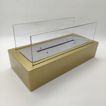 좁은 벽난로 불멍 바이오 에탄올 데스크탑 용 탁상 실내 야외 가정용 정원 발코니용 환경, 금