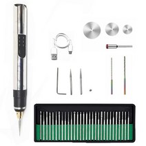 핸드 드릴 미니 그라인더 전기 조각사 펜 세트 목공 조각 DIY 쥬얼리 금속 유리 무선 연삭기, 4.42pcs