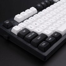 CSA PBT 염료승화 키캡 150키, 블랙 화이트