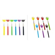 접이식 등긁개 휴대용 효자손 단체선물 롱등긁기, 1개, 안테나 핸드 효자손 옐로우