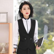 빈티지 심플 여성베스트 시크한 시원한 작업복 상견례 힙한 하프 베이직 하객