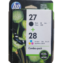 HP27 + 28 정품 콤보팩 PSC1110 1210 1315 HP3320 3420 정품잉크, HP27+28 정품 콤보팩