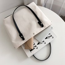 담찌마켓 캔버스 아이패드 전공책 대학생 에코백 여행 학교 학원 운동가방 가죽스트랩 보부상 숄더백 mto92