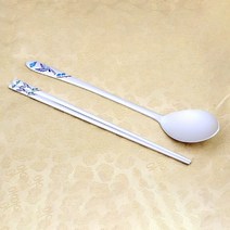 명품 특칠보 은수저 99％ 112.5g, 구름학 파랑 201