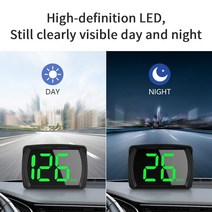 GPS측량기 거리계산 경계측량 유니버설 헤드 업 디스플레이 2.8 인치 LED 빅 글꼴 속도계 디지털 자동차, 한개옵션0