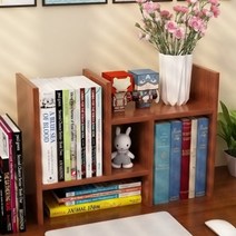인테리어 책상위 파티션 책꽂이 정리대 디자인 선반 DIY 책장, 브라운