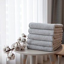 이니셜자수 기숙사 수건 기숙사준비물 소량자수 주문제작 40수코마사 호텔수건 타올 200g 40x80cm 10장, 연그레이