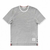 [톰브라운] [명품] THOM BROWNE 22년 사이드 트리밍 링거 반팔티 MJS083A