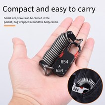 자전거 도난 방지 오토바이 세 자리 암호 조합 안전 케이블 와이어 로프 헬멧 잠금 장치 60x22mm 안전 로프 잠금 장치, WHITE