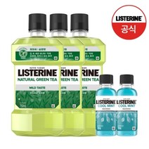 리스테린 [쿨민트100mlx2증정] 내추럴 그린티 마일드 750ml x3