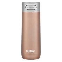 Contigo 럭스 오토실 여행용 텀블러 0.47 리터 진공 단열 이중 스테인리스 스틸 자동 밀봉 및 누출 방지, White Zinfandel, White Zinfandel
