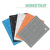윈스타 PVC 칼라 300X215 A4 데스크 커팅 매트 데스크매트/책상패드, 오렌지