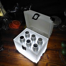 조명 007 LED 술병 케이스 보관 아르망디 샴페인 가방 클럽 용품 고급 럭셔리 VIP, 비닐병뚜껑(30개장)함유