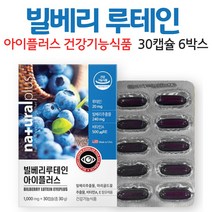 빌베리 플러스 루테인 빌베리추출물 마리골드꽃추출물 비타민A, 6박스, 30캡슐