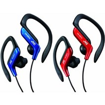 일본직발송 2. JVCケンウッド JVC 이어폰 귀걸이식 방적 사양 스포츠용 HA-EB75-A 블루 HA-EB75-R 레드 B, One Size, One Color