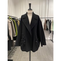 VOV 보브 허리 스트링 오버핏 울 코트 (7151416503)