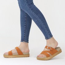 여성 푹신한 쿠션 통굽 캐주얼 슬리퍼 재로트