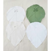 혜인천 [핸드메이드] 무명 나뭇잎 다포 2종, 매듭 백아이보리색