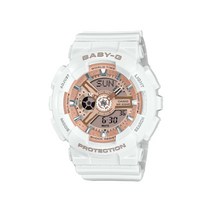 [지샥(BABY-G)] 베이비지 BA-110-7A1DR 빅페이스시리즈 패션 캐주얼시계 화이트 로즈골드포인트