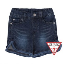 게스키즈 술밑단 장식 크롭 데님 숏반바지 G95KAP350N3 게스아동 여름청반바지