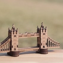 [이쏘]타워브릿지 건축 건물 나무 조립 모형 DIY 만들기 1901EA, 쿠팡 본상품선택