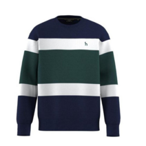 헤지스 남성용 컬러블록 면 긴팔 티셔츠