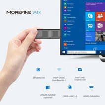 휴대용 미니 PC 스틱 인텔 UHD 그래픽 600 HD 4K 컴퓨터 윈도우 와이파이 블루투스 4.2 8GB DDR4 256GB SSD M1K J4125 N4100, [01] J4125 8GB 128GB