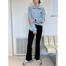 오채 여성 슬림핏 스판 부츠컷 밴딩팬츠