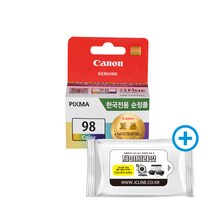 캐논 정품잉크 CL98컬러 E500 E600 E610, 1개, 정품_CL98컬러+항균물티슈