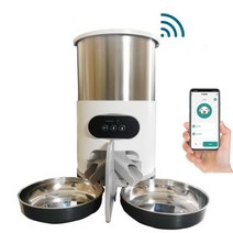 핸드워시 디스펜서 와이파이 앱 자동 애완 동물 먹이 공급기 4.5L 건식 음성 레코더 타이머 대형 고양이 개용 판매기 스마트 그릇, 4.5L와 와이파이
