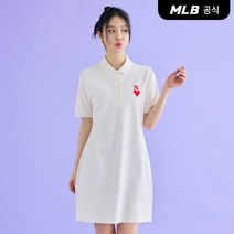 MLB 여성 하트 슬림핏 반팔 카라 원피스 뉴욕양키스 204812
