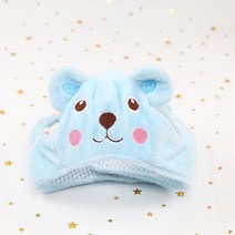 애견 모자 강아지 개그 헤드셋 애완 토끼 변신 모자 고양이 머리 장식 테디비 베어 강아지 산타 모자, 블루 베어, L 대형