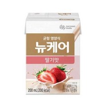 웰라이프 영양보충 대상웰라이프 뉴케어 딸기맛(CB) 200ml x 30팩 고단백 간식 노인식 영양균형식 체중조절, 1set
