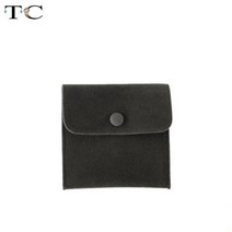 벨벳 주얼리 보관 파우치 귀여운 목걸이 핸드 미니 팔찌 반지 정리함 선물 가방 홀더, 10x10cm, DARK GREY