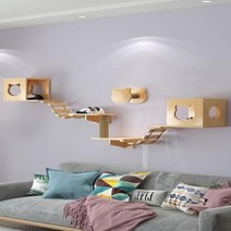 캣 타워 고양이 반려묘 벽걸이 나무 게임 등반 프레임 콘도 애완 동물, 4D