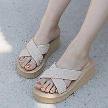 슈벨 초경량 통굽 웨지 키높이 여름 스트랩 슬리퍼 카이린