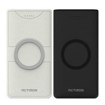 엑티몬 P6 10000mAh 무선 충전 보조배터리 C타입 마이크로 5핀, 라이트그레이