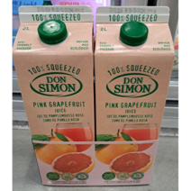 돈시몬 착즙 자몽 주스, 2개, 2L