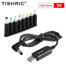 TISHRIC USB DC 5V 12V 9V 전원 케이블 라우터 WIFI 변환기 와이어 usb 부스트 모듈 어댑터 2.1x5.5mm 보조, 06 90 9V and 8pcs, 06 90 9V and 8pcs