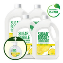 슈가버블 친환경 주방세제 레몬크러쉬 (+본품 750mL 1개더), 4개, 2.5L