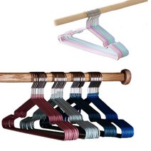 얇은 PVC코팅 옷걸이/ 옷 흘러내림방지/ 튼튼한 옷걸이/ 온슬립 옷걸이, 논슬립슬림 소형 파스텔블루 1개