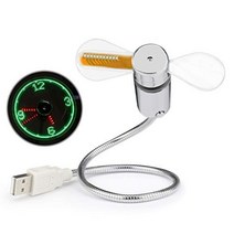 스마트 USB 선풍기 시계 인테리어 LED 팬, 시계 팬 [실제 시계 디스플레이] 상점 폭발