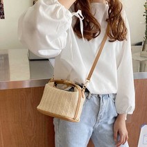 나미나라 20대 여자 크로스백 데일리백 라탄가방 숄더가방 여름가방 썸머룩 1W9DDC0F