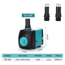보트 워터펌프 요트 수리 모터 호환용 수족관 잠수정 물 3-60w 분수 필터 물고기 연못 조용한 물 탱크 분수 측면 흡입 eu us uk plug 호환, 35w, au 플러그 240v