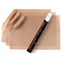 HTV론트 PTFE 테프론 시트(3매) ﻿40.64cm X 30.48cm PTFE Teflon Sheet 다림질 시트 열 전사 승화 전사 베이킹 요리 고온에서도 강한